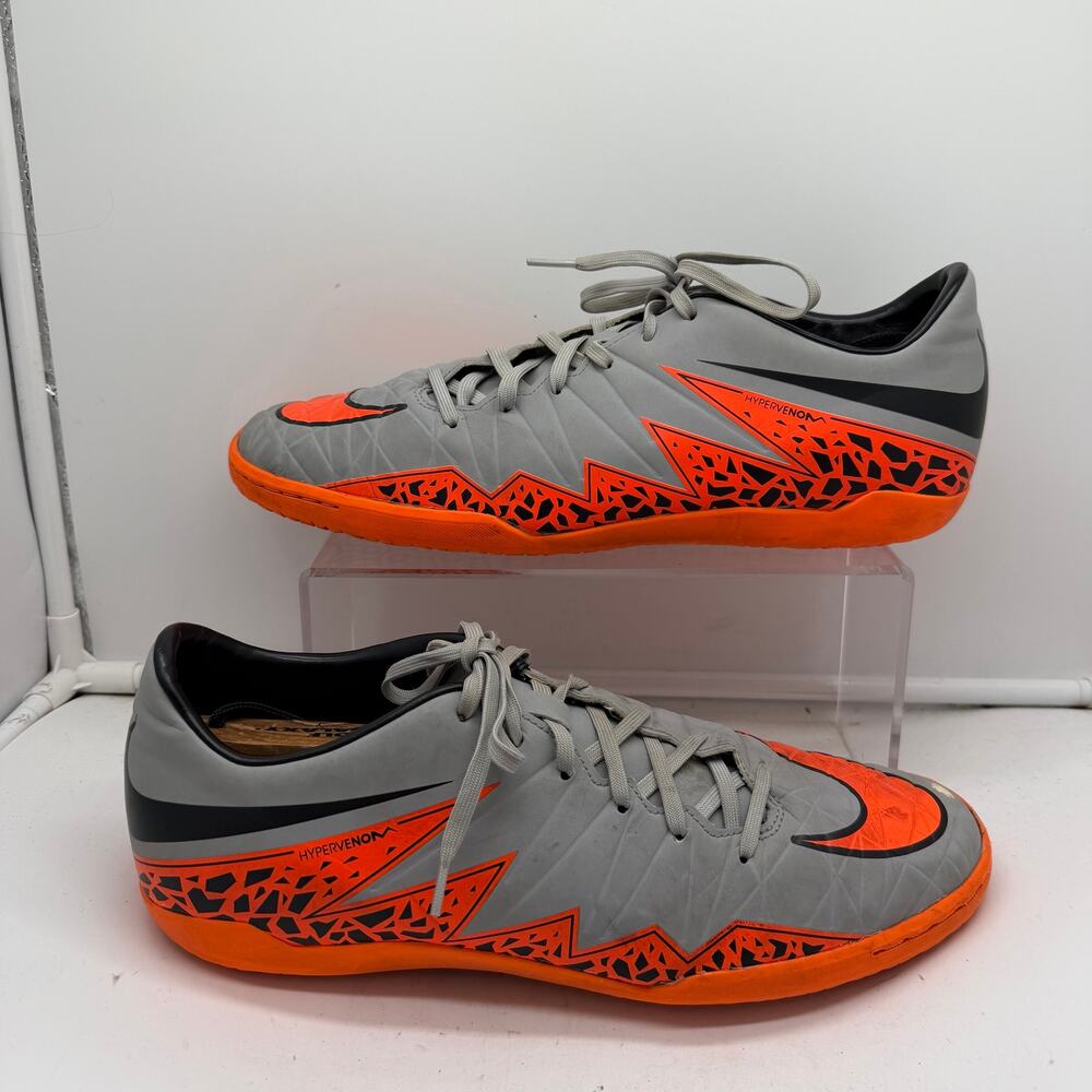 Nike Shoes Men’s 11.5 Hypervenom Phelon Gray Orange Volt Soccer Cleats 749898
